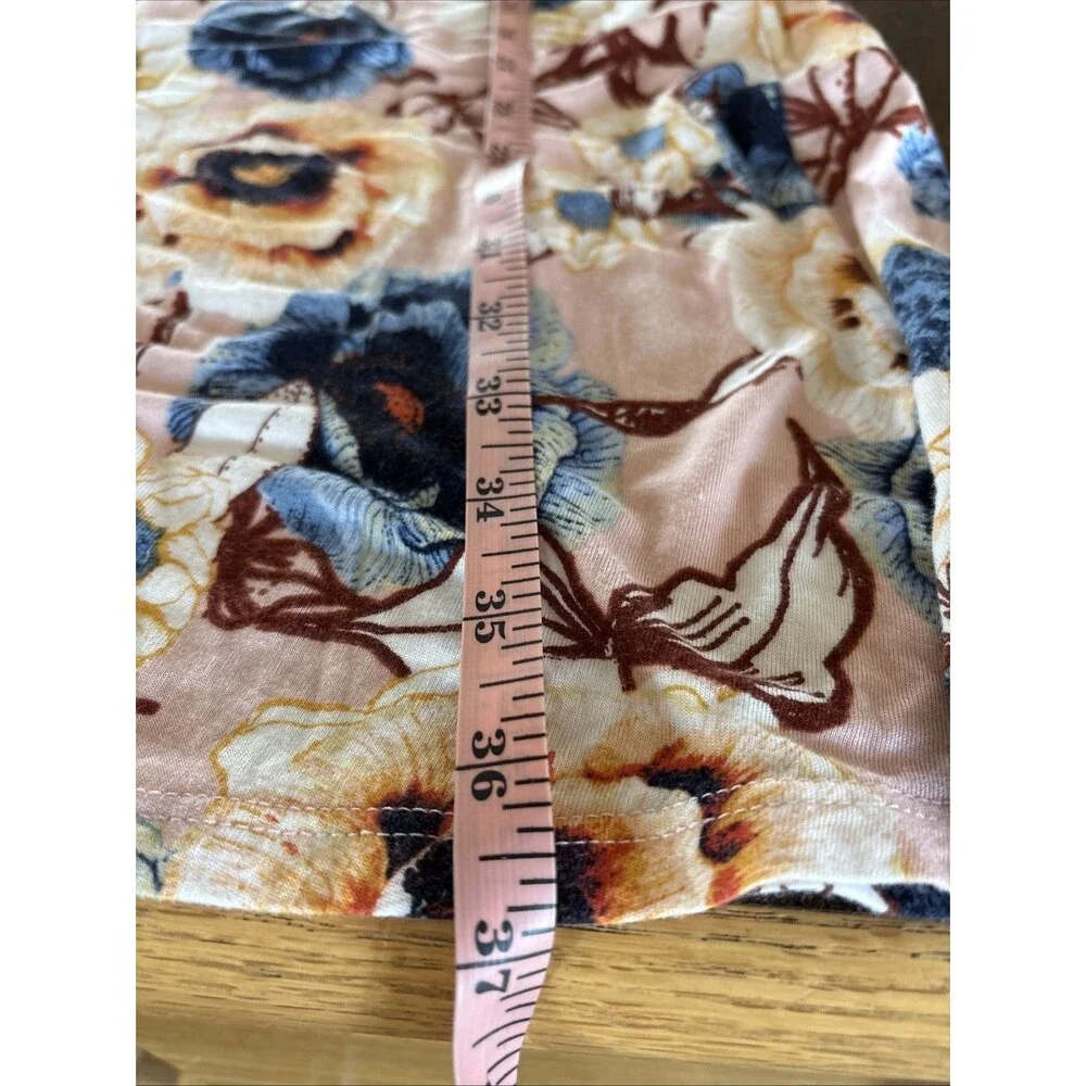 24/7 Maurices Floral Midi Dress M Pink Floral Cottage-core Boho Festival Casual - Picture 10 of 10